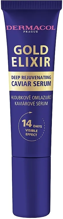 Dermacol Gold Elixir Deep Rejuvenating Caviar Serum Duboko podmlađujuće serum za lice sa kavijarom