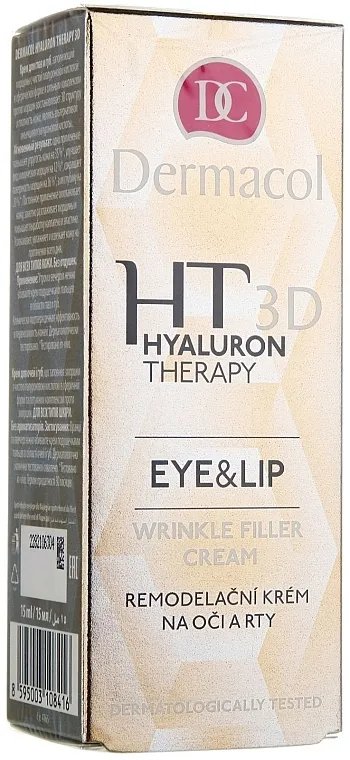 Dermacol Hyaluron Therapy 3D Eye and Lip Wrinkle Filler Cream Krema za područje oko očiju i usana s čistom hijaluronskom kiselinom