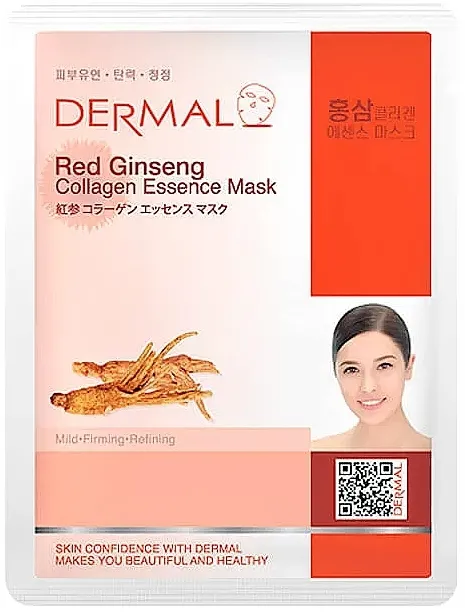 Dermal Red Ginseng Collagen Essence Mask Kolagenska maska za lice u listićima sa crvenim žen-šenom