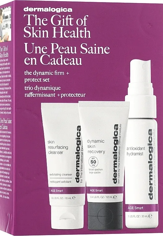 DermalogicaThe Dynamic Firm + Protect Set (fac/spr/30ml + fac/pee/15ml + sk/res/12ml)