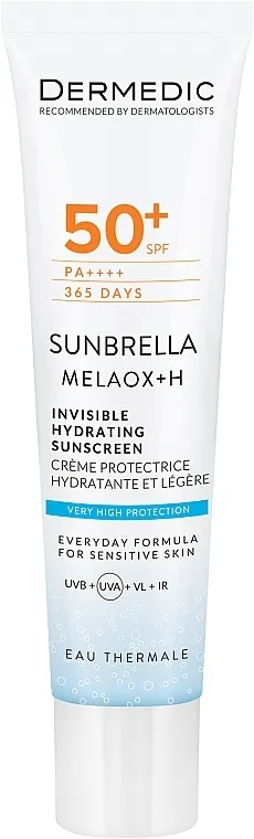 Dermedic Sunbrella Invisible Hydrating Sunscreen SPF 50+ Hidratantna, lagana zaštitna krema SPF 50+