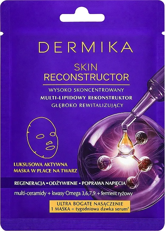 Dermika Skin Reconstructor Visoko koncentrovana maska u listu sa lipidnim kompleksom