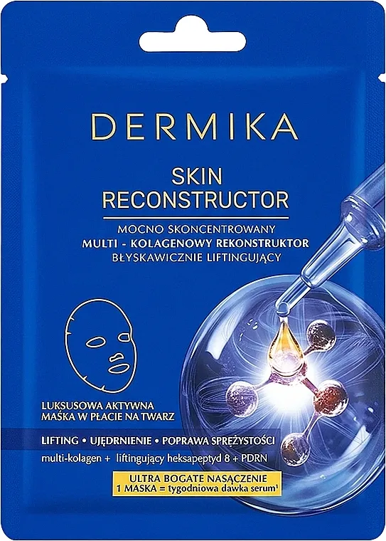 Dermika Skin Reconstructor Visoko koncentrovani multi-kolagenski rekonstruktor, maska u listićima