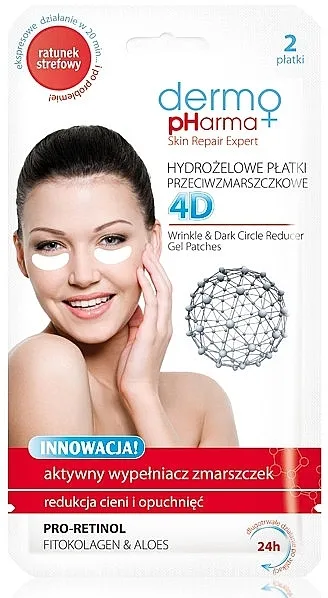 Dermo Pharma 4D Wrinkle &amp; Dark Circle Reducer Gel Patches Gel flasteri za smanjenje bora