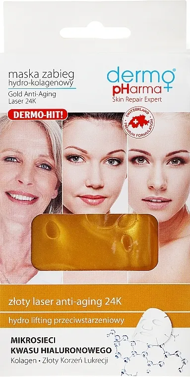 Dermo Pharma Gold Anti-Aging Laser 24K Hidrokolagen maska ​​za lice