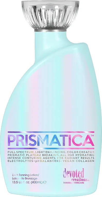 Devoted Creations Lotion For Solarium Prismatica Full Spectrum Light Enhancing Color Creator Hypoallergenic Losion za solarijum sa pojačivačem boje kompletnog spektra svetla, hipoalergenski