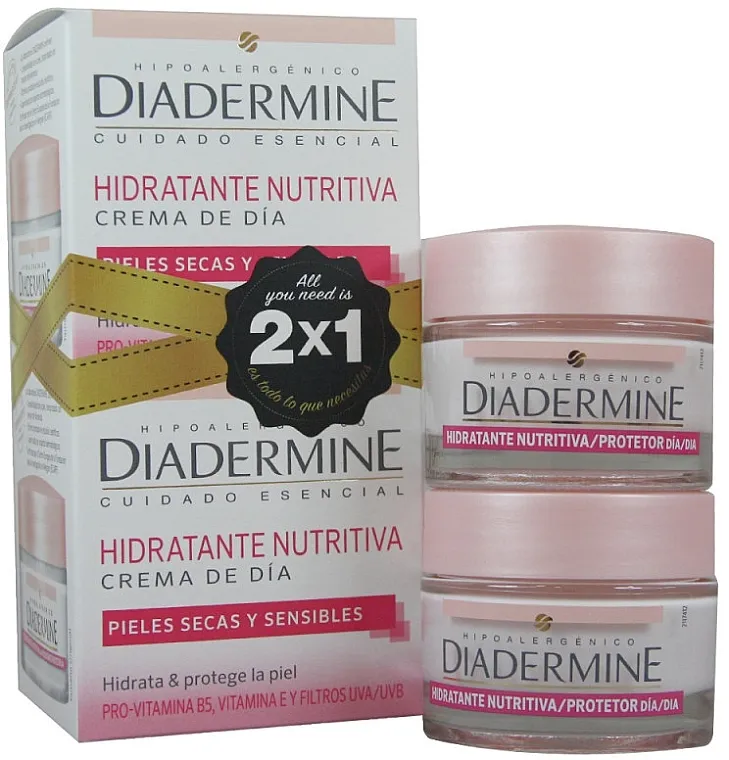 Diadermine Moisturing Dry&amp;Sensible Skin Day Cream Hidratantna dnevna krema za suvu i osetljivu kožu