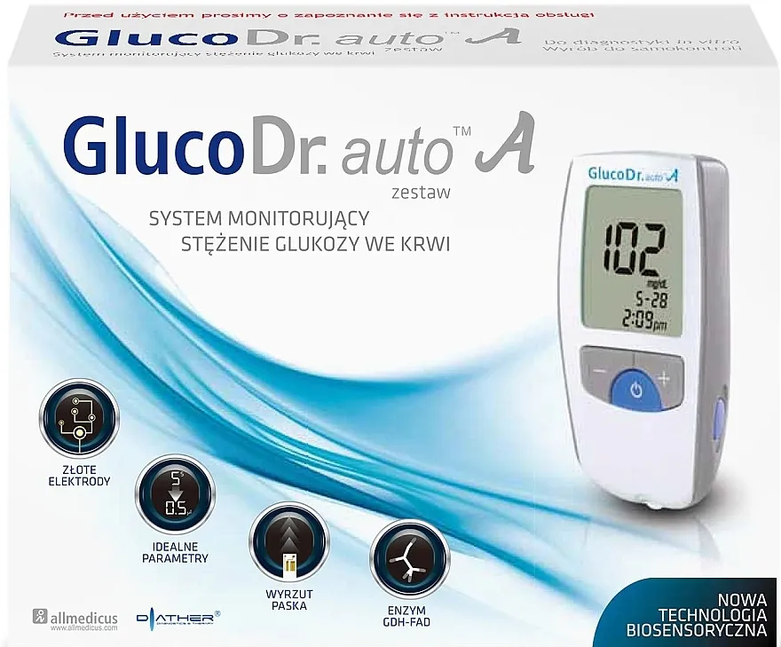 Diather Diagnostics &amp; Therapy GlucoDr. Auto A Glikometar
