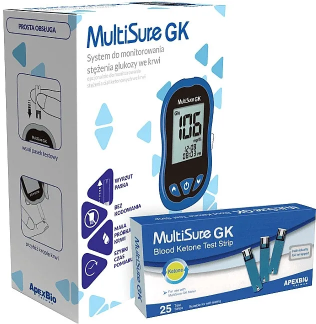 Diather Diagnostics &amp; Therapy (glucometer/1pcs + test/strip/25pcs) Set za merenje nivoa ketonskih tela u krvi