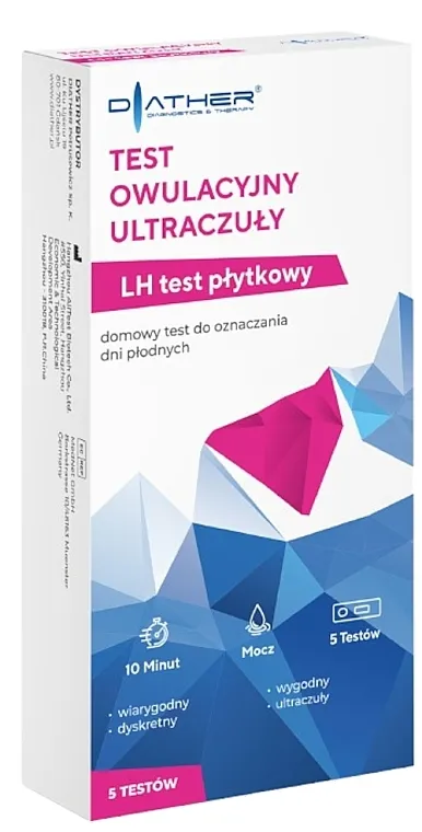 Diather Diagnostics &amp; Therapy Test za određivanje plodnih dana, ultraosetljiv, 5 kom.