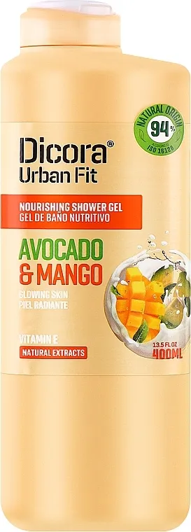 Dicora Urban Fit Shower Gel Vitamin E Mango &amp; Avocado Gel za tuširanje s vitaminom E "Mango i avokado"