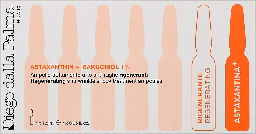 Diego Dalla Palma Ampolle Astaxanthin + Bakuchiol 1% Koncentrirane ampule za lice