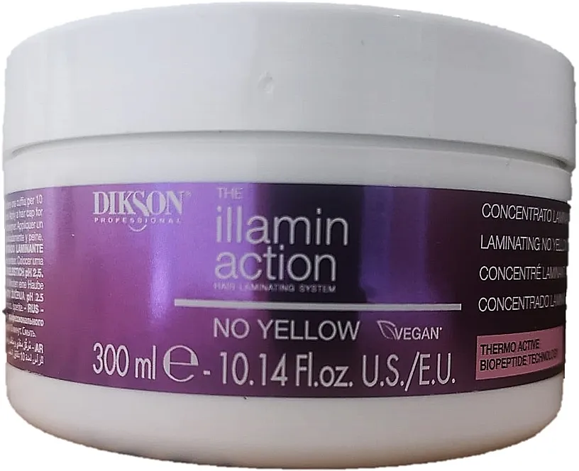 Dikson Illaminaction Laminating No Yellow Concentrate pH 2.5 Termoaktivna koncentrovana krema za neutralizaciju žutih tonova za laminaciju kose