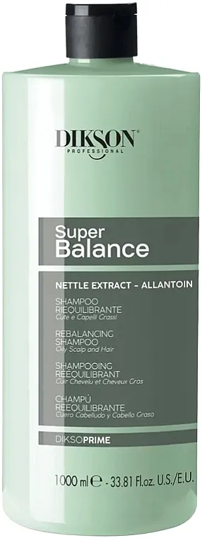 Dikson Prime Super Balance Shampoo Intensive Rebalancing Šampon za regulaciju sebuma za masnu kožu glave sa ekstraktom koprive