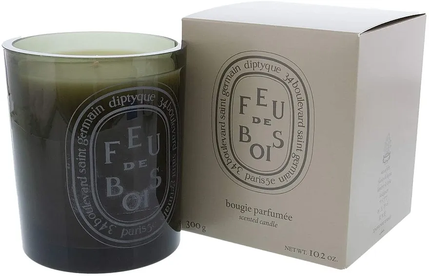 Diptyque Grey Feu de Bois Candle Mirisna svijeća