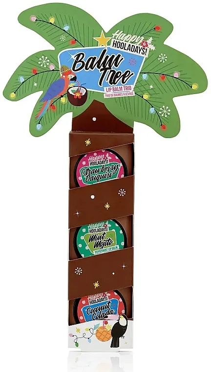 Dirty Works Happy Hooladays Balm Tree (lip/balm/3x10ml) Set