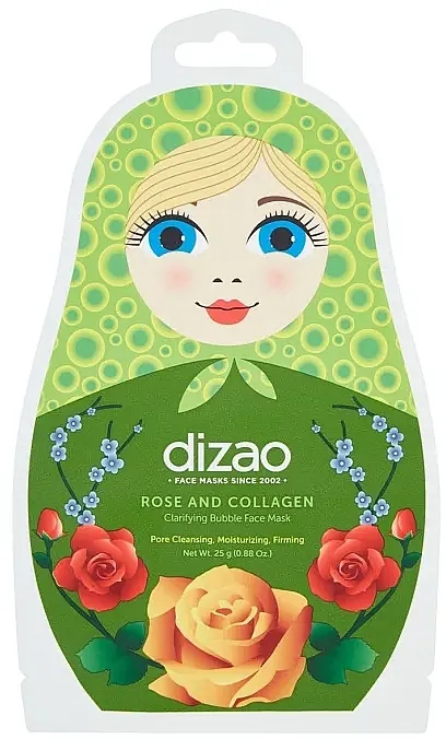 Dizao Rose And Collagen Clarifying Bubble Face Mask Čisteća balon maska sa ružom i kolagenom