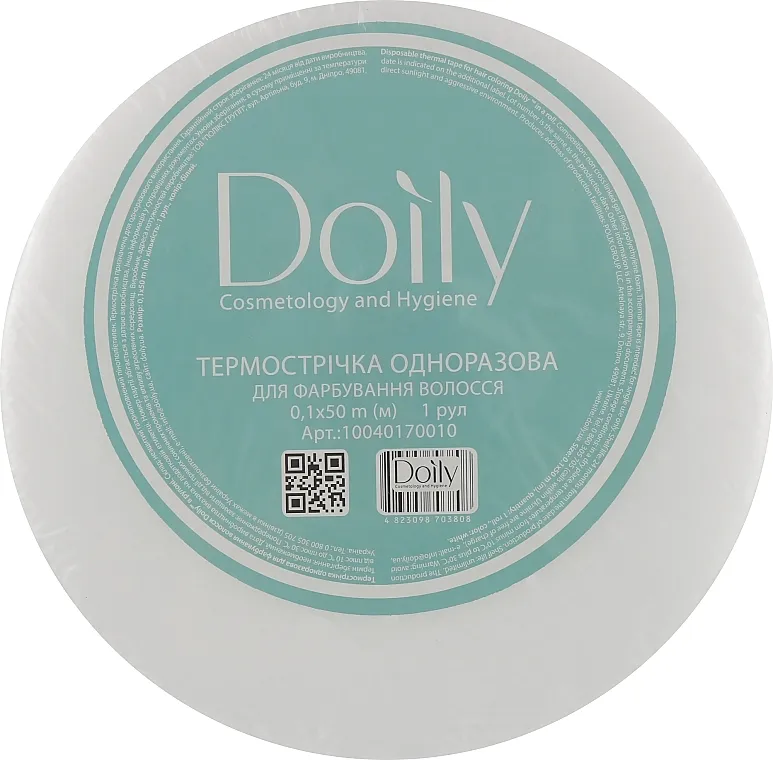 Doily Termalna traka za farbanje kose, 0,1x50 m, bela