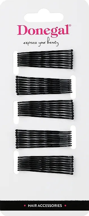 Donegal Bobby Pin Black Small Ukosnice, crne 4,3 cm, 50 kom