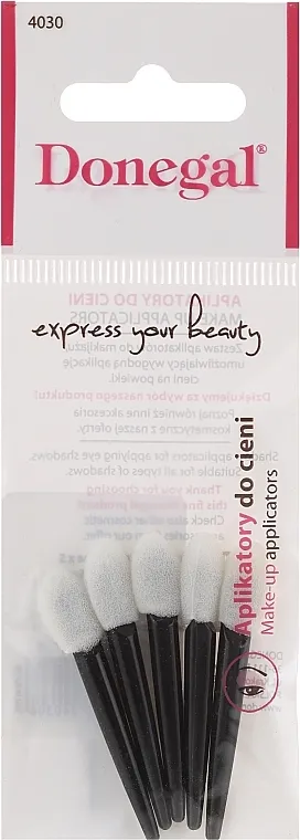 Donegal Eyeshadow Applicator Aplikator za sjenilo, 5 kom, crno-bijeli