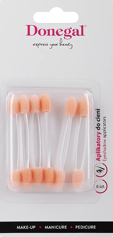 Donegal Eyeshadow Applicator Aplikatori za sjenila, bež, 6 kom