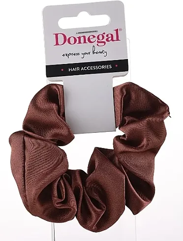 Donegal FA-5689 Saten gumica za kosu, braon
