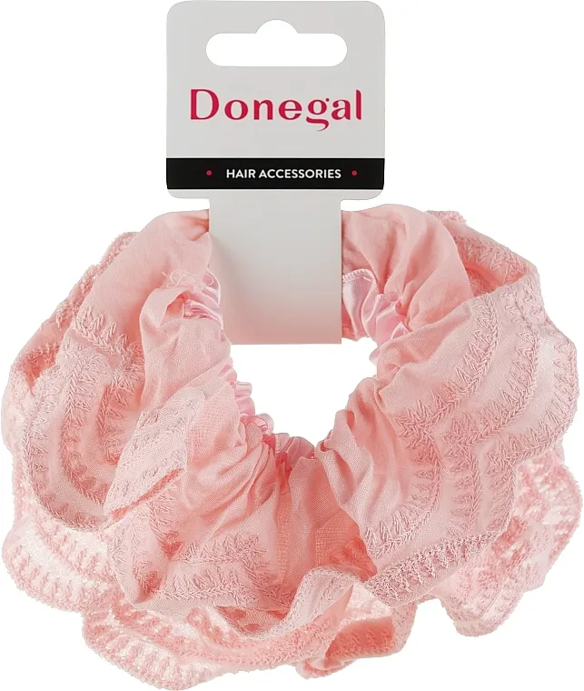 Donegal Gumica za kosu FA-5600, roze sa vezom