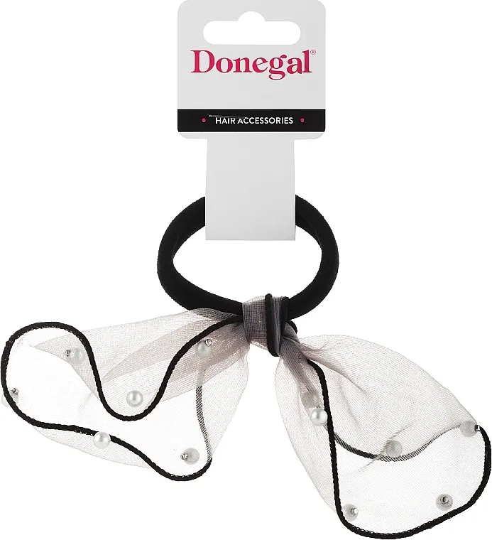 Donegal Gumica za kosu, FA-5620, providno-crna