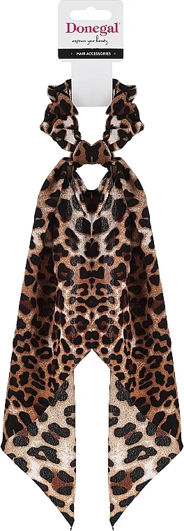 Donegal Gumica za kosu sa trakom, FA-5733, braon sa leopard printom