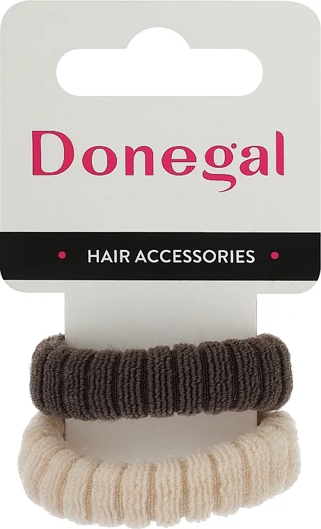 Donegal Gumice za kosu 2 kom., FA-5681, bež + braon