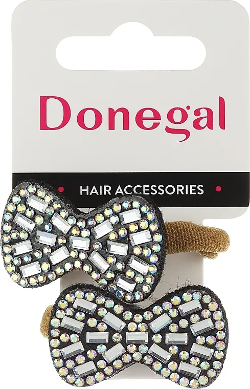Donegal Gumice za kosu FA-5633, maslinaste, mašne sa cirkonima