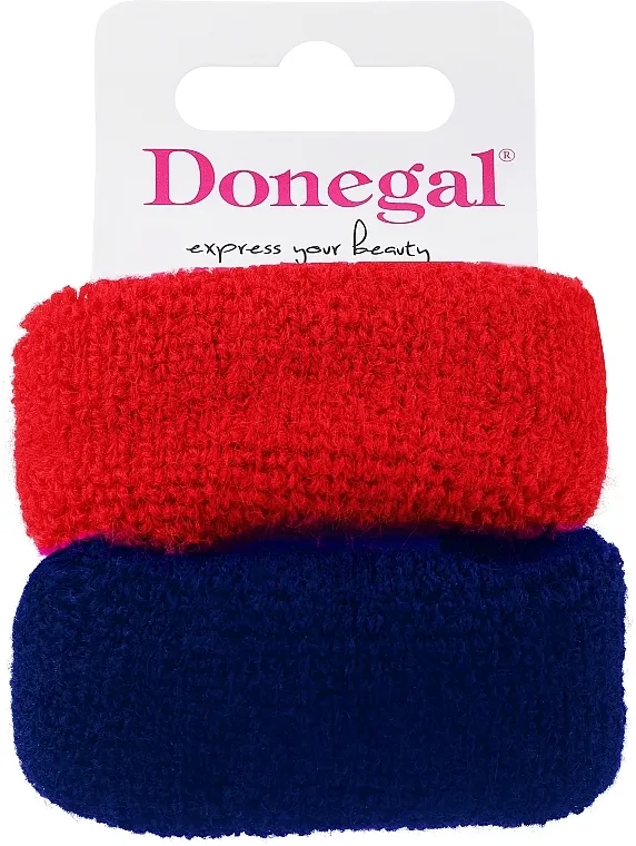 Donegal Gumice za kosu, FA-5643, 2 kom., crvena + plava