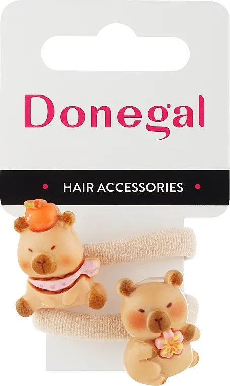 Donegal Gumice za kosu FA-5694, 2 kom., bež sa medvedićima
