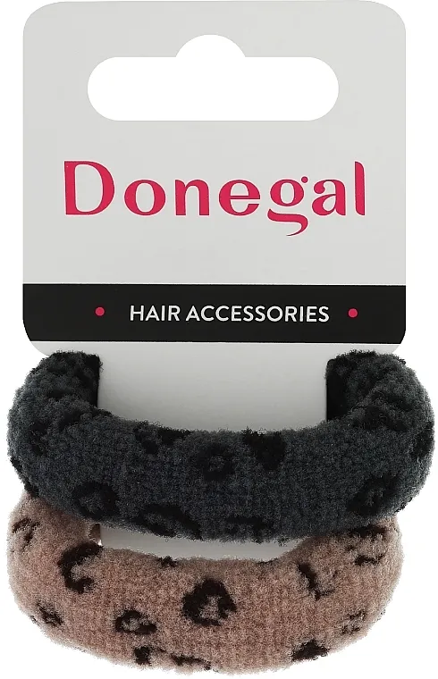 Donegal Gumice za kosu FA-5717, siva + braon