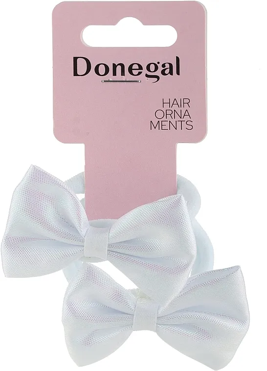 Donegal Gumice za kosu FA-5739, 2 kom., bele mašnice