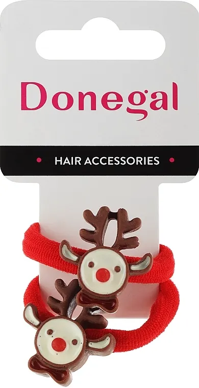 Donegal Gumice za kosu FA-5739, 2 kom., braon sa irvasima