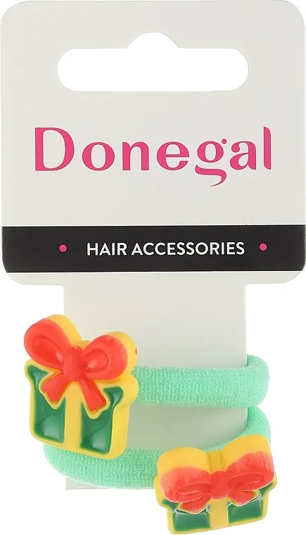 Donegal Gumice za kosu FA-5739, 2 kom., svetlozelene sa žuto-zelenim poklonima