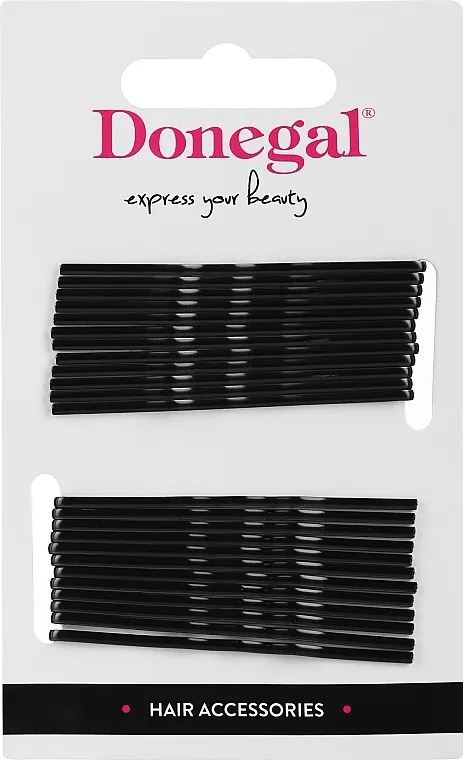Donegal Hair Grips Ukosnice, crne, 24 kom