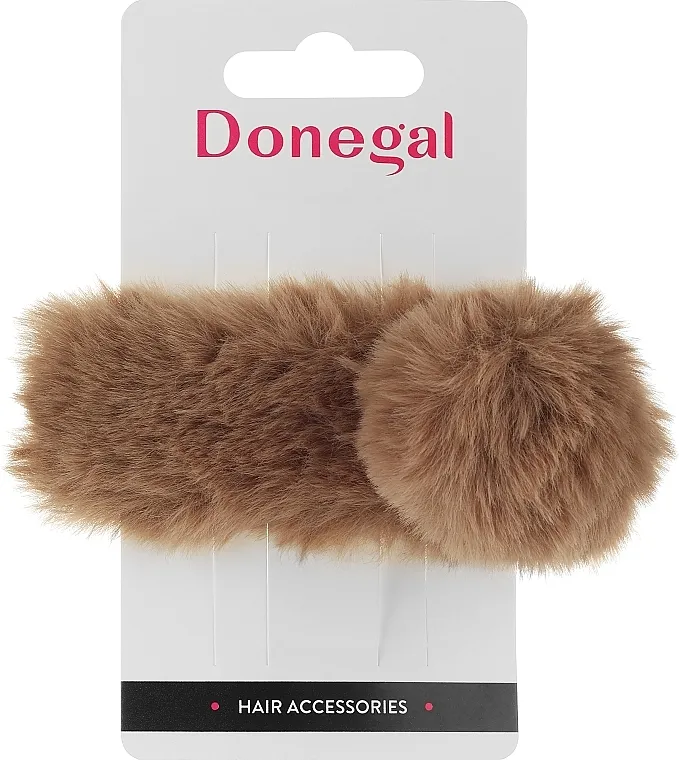 Donegal Šnala za kosu FA-5669, braon, krznena