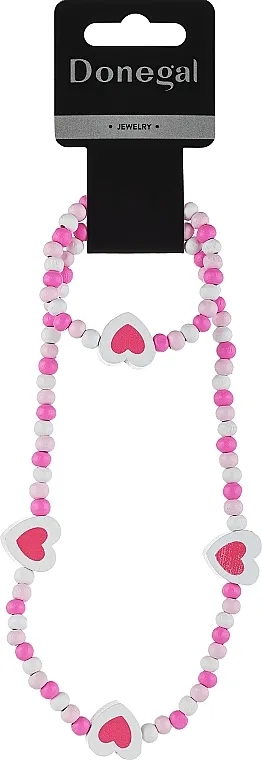 Donegal Set nakita, 6414, ružičasto-beli sa srcima