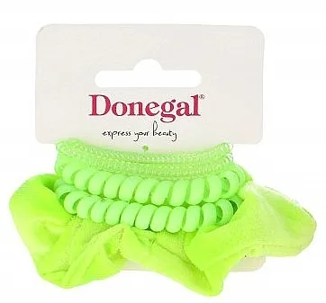 Donegal Set od 5 gumica za kosu, FA-5833, zelena