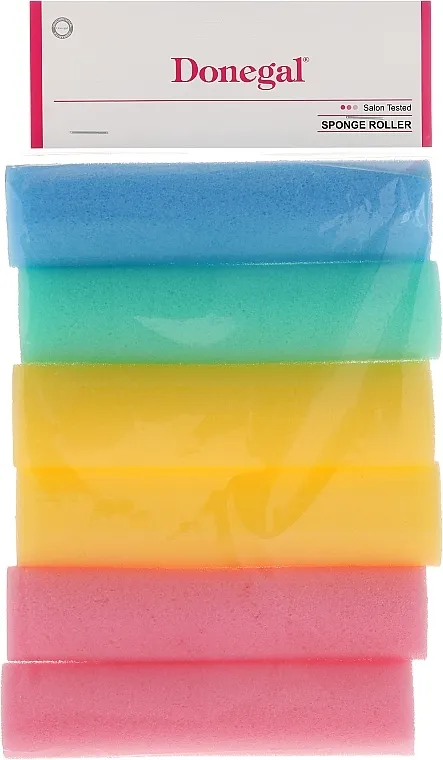 Donegal Sponge Rollers Uvijači za kosu, široki, 9253 višebojni, 6 kom