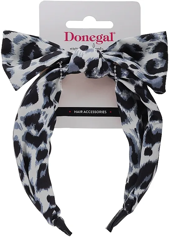 Donegal Traka za glavu FA-5644, leopard print s mašnom