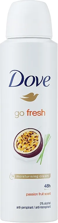 Dove Anti-perspirant Go Fresh 48H Passion Fruit &amp; Lemongrass Scent Antiperspirant od marakuje i limunske trave