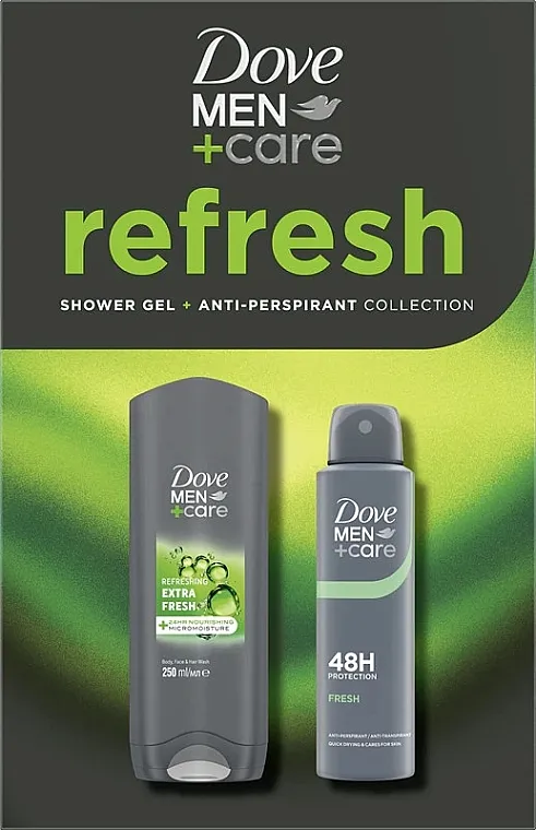 Dove Refresh Body Care Gift Set (sh/gel/250ml+Deodor/150ml)