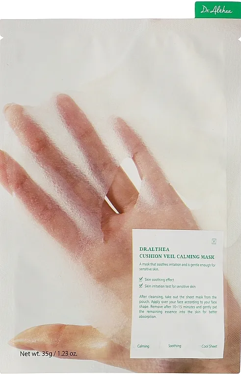 Dr. Althea Cushion Veil Calming Mask Umarajuća maska u listu sa efektom hlađenja