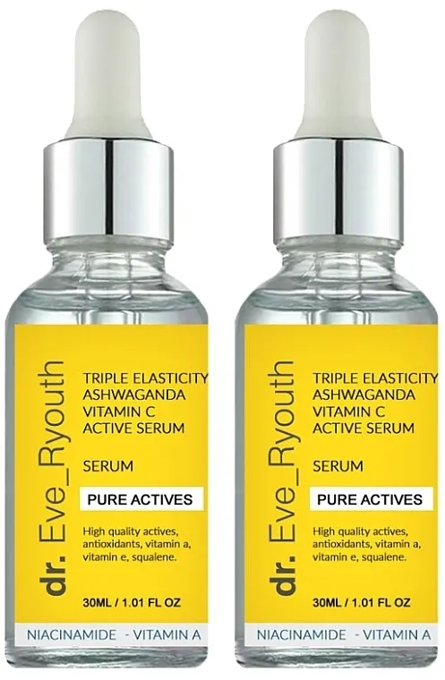 Dr. Eve_Ryouth Triple Elasticity Ashwaganda Vitamin C Powerful Active Serum (ser/2x30ml) Set