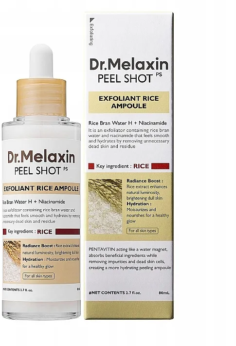 Dr. Melaxin Peel Shot Exfoliating White Rice Ampoule Ampula za eksfolijaciju sa ekstraktom belog pirinča