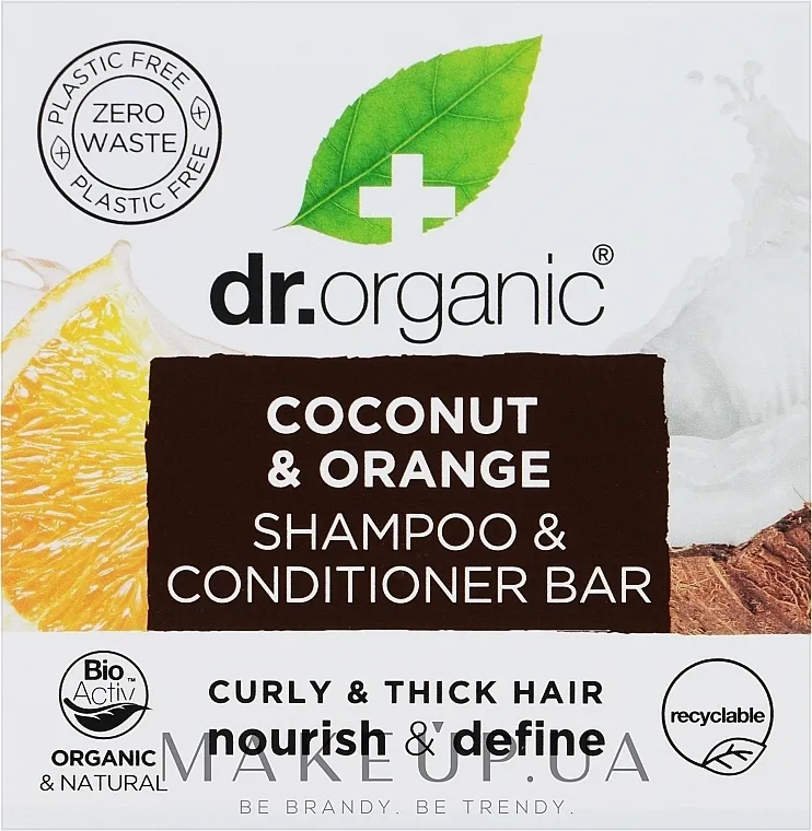 Dr. Organic Shampoo &amp; Conditioner Bar Kondicionirajući šampon Kokos &amp; Narandža