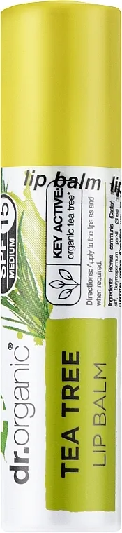Dr. Organic Tea Tree Lip Balm Balzam za usne od čajevca